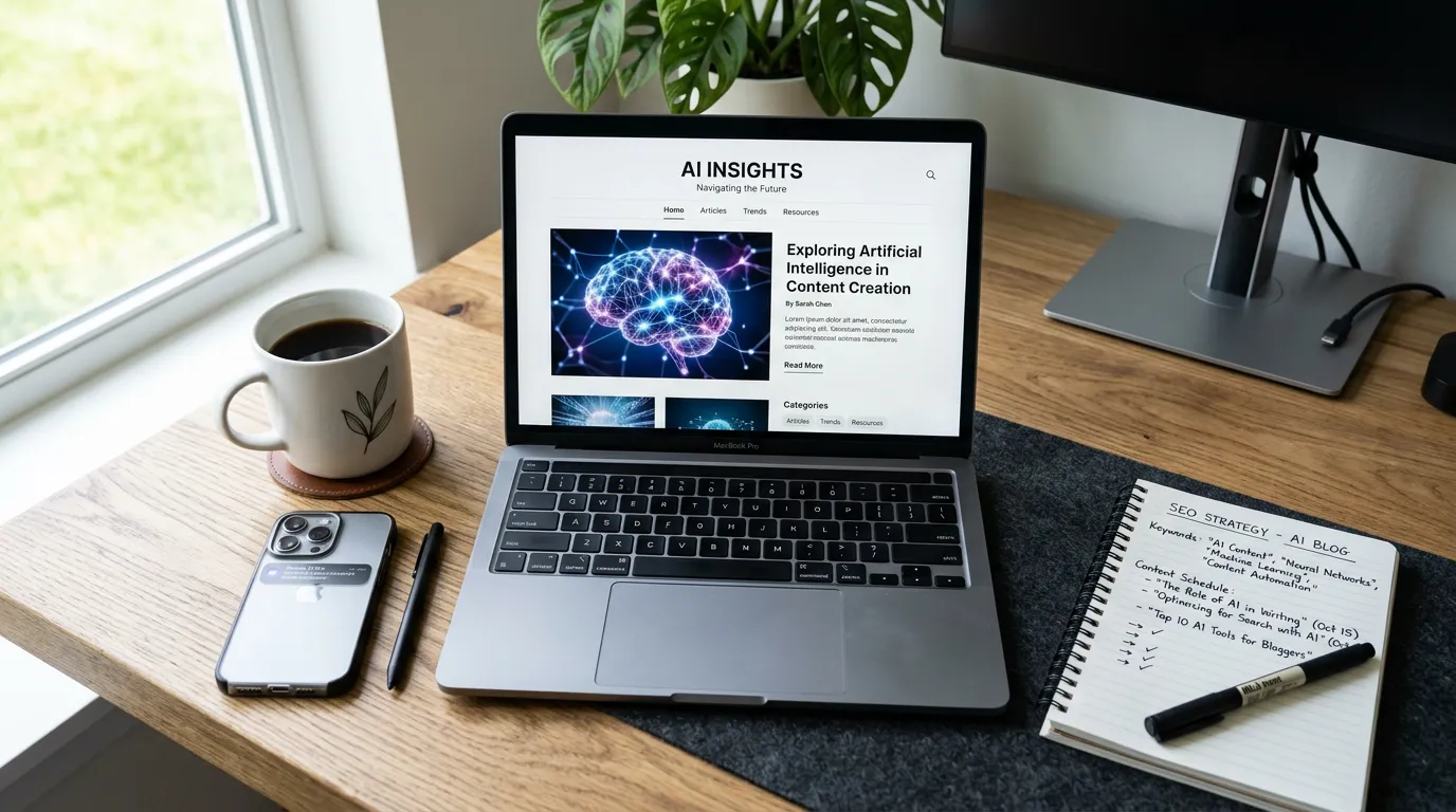 AI blog opstarten: AI blog site setup en SEO
