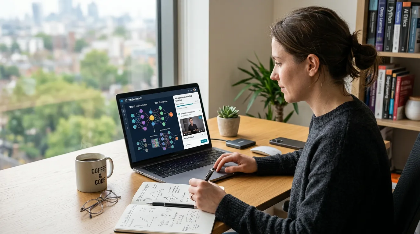 AI cursus online: praktische route, veiligheid, stack
