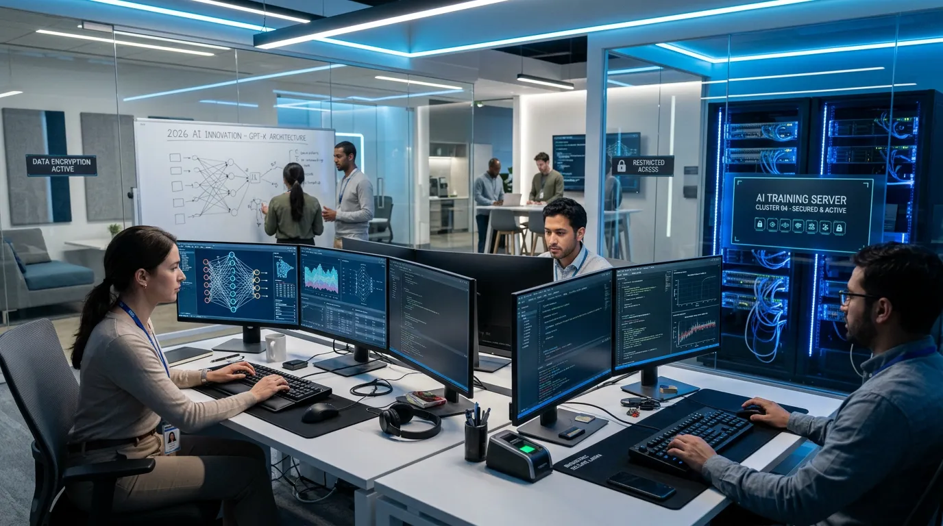 AI lab: setup, stack, veiligheid en workflow in 2026